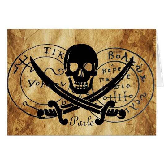ANTIQUE TALISMAN / PIRATES CARTE DU TRÉSOR SCEAU D (Devant horizontal)