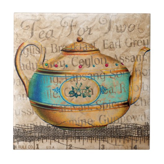 Antique Tea Pot Tegeltje (Voorkant)