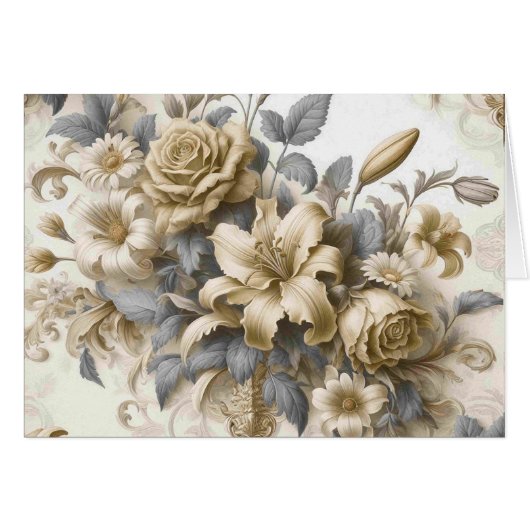 Antique Tinge Golden Floral Perfection (Devant horizontal)