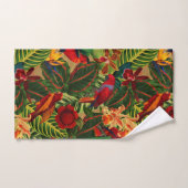 Antique Tropical Parrots Jungle Motif (Serviette à main)