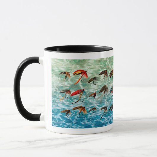 Antique Trout Flies / Lures Coffee Mug (Gauche)