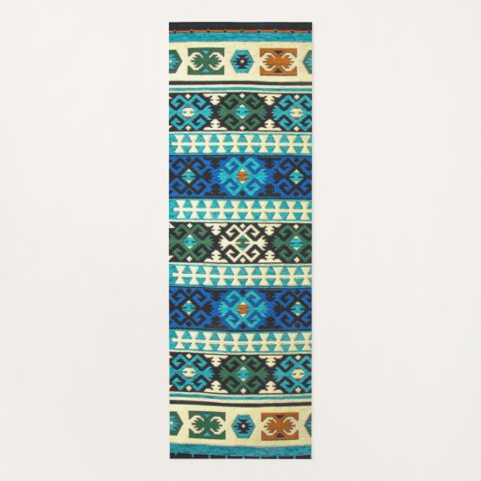 Antique Turc Kilim tapis Tapis bleu vert (Devant)