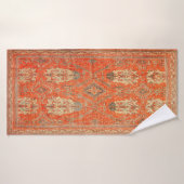 Antique Turc Oushak Rug Imprimer (Serviette de bain)