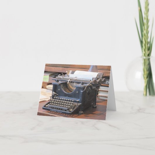 Antique Typewriter Notecard Kaart (Voorkant)