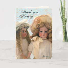 Antique Victorian Dolls Thank You Card Bedankkaart
