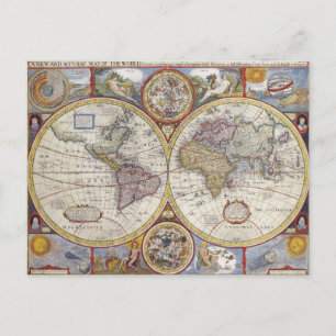 Antique vieille carte générale du monde