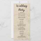 Antique Vieux Or Roses programme de mariage (Dos)