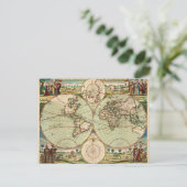 Antique Vintage carte postale mondiale (Debout devant)