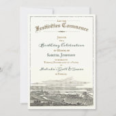 Antique Vintage Élégant Celtic Invitation Annivers (Devant)