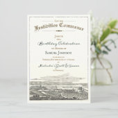 Antique Vintage Élégant Celtic Invitation Annivers (Debout devant)