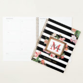 Antique Vintage Floral & Stripes Monogramme (Devant avec enveloppe)