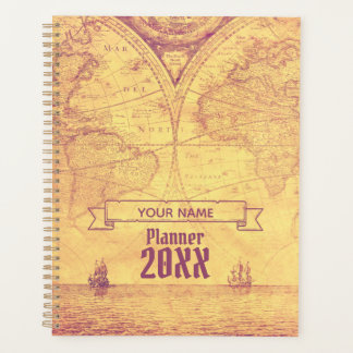 Antique Vintage Monde Carte Aventurier