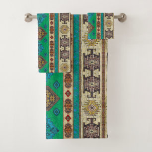 Antique Vintage Vert bleu Kilim turc
