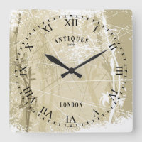 Antique Visage romain Perdu Londres Horloge murale