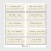 Antique White Guest Étiquettes de adresse COMMANDE (Feuille)