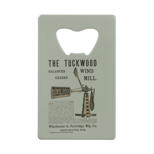 Antique Wind Mill The Tuckwood Whitewater Wis 1889 (Devant)