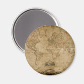 Antique World Map Series Magnet (Recto/Verso)