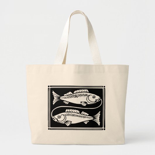 Antique Zodiac Astrological Pisces Sac fourre - to (Devant)