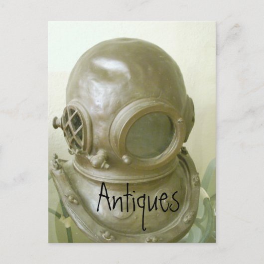 Antiques Carte postale Casque Vintage de plongée (Devant)