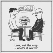 Antiques Expert. What's It Worth Funny Valuation Sticker (Voorkant)