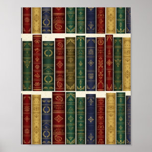 Antiquiteit Boekruggen Kunstposter Poster