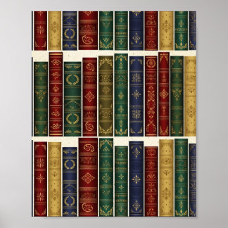 Antiquiteit Boekruggen Kunstposter Poster