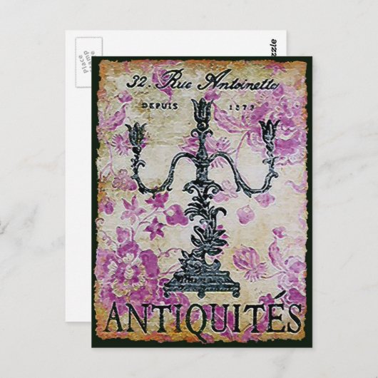 Antiquités ~ Carte postale (Devant / Derrière)