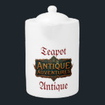 Antiquités Typographie Art intemporel -<br><div class="desc">Embarquez pour un voyage dans le temps avec notre design exclusif "Antique Adventures", avec des lettres complexes et magnifiquement travaillé qui exsument un sentiment d'émerveillement et de nostalgie. Cette oeuvre polyvalente de typographie apporte un air d'élégance et de charme intemporel aux sweat - shirts à capuche "Teapot", t-shirts et autres...</div>