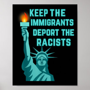 antiracisme - de immigranten blijven de racisme ui poster