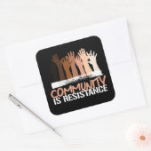 Antiracismegemeenschap is Verzetsplein Sticker (Envelop)