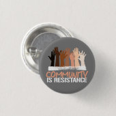 Antiracismegemeenschap is Verzetsplein Sticker Ronde Button 3,2 Cm (Voorkant /achterkant)