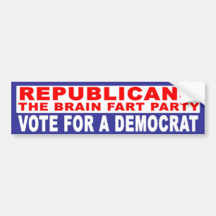 Antirepublikeinse partij - de Brain Fart Party Bumpersticker