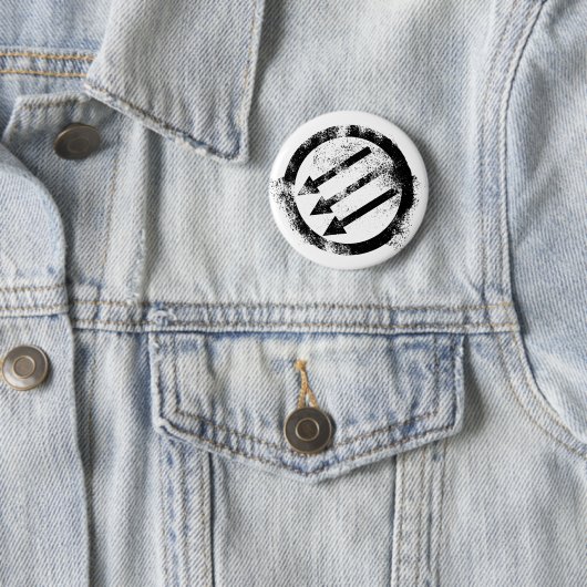 Antisascistisch ijzeren front ronde button 5,7 cm (In situ)