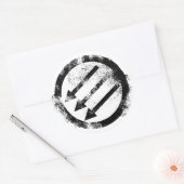 Antisascistisch ijzeren front ronde sticker (Envelop)