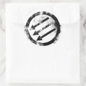 Antisascistisch ijzeren front ronde sticker (Tas)