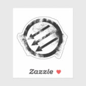 Antisascistisch ijzeren front sticker (Vel)