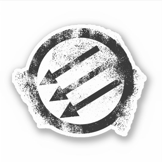 Antisascistisch ijzeren front sticker (Voorkant)