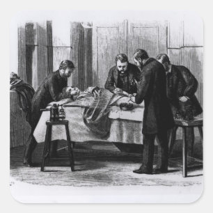 Antiseptische chirurgie, 1882 vierkante sticker