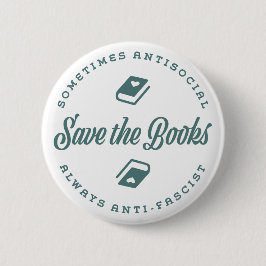 Antisociaal antifascist ronde button 5,7 cm