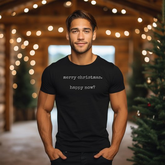 Antisociaal Vrolijk Kerstfeest - Happy Now T-shirt