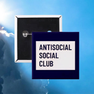 Antisocial Social Club Knop Vierkante Button 5,1 Cm
