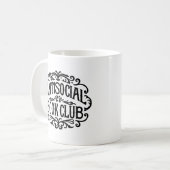 Antisociale boekenclub introvert lezer koffiemok (Voorkant links)