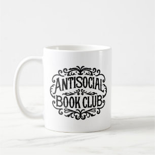 Antisociale boekenclub introvert lezer koffiemok