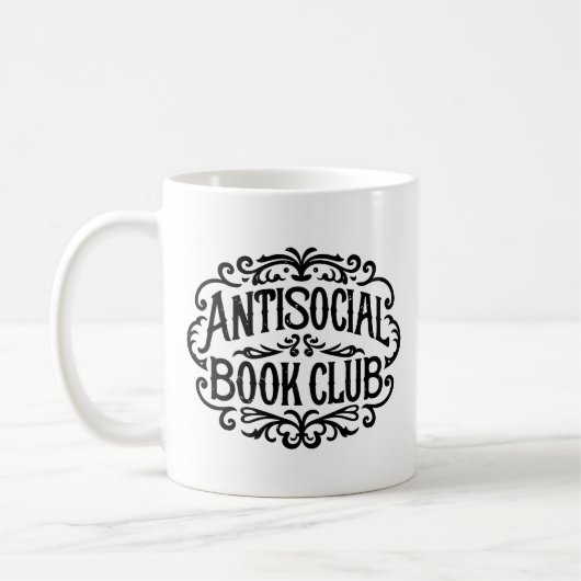 Antisociale boekenclub introvert lezer koffiemok (Links)