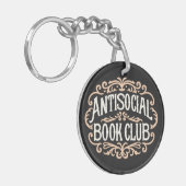 Antisociale boekenclub sleutelhanger (Voorkant Links)