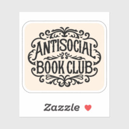 Antisociale boekenclub sticker