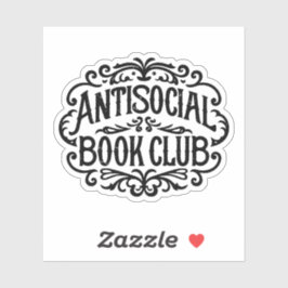 Antisociale boekenclub sticker