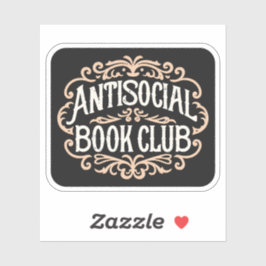 Antisociale boekenclub sticker