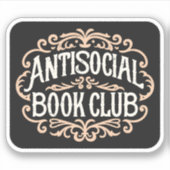 Antisociale boekenclub sticker (Voorkant)
