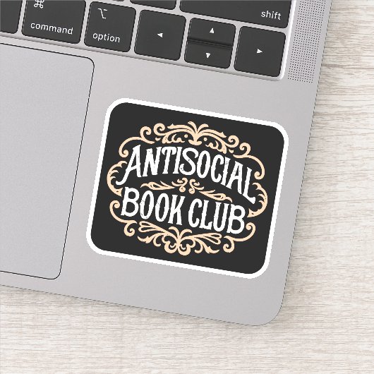 Antisociale boekenclub sticker (Detail)